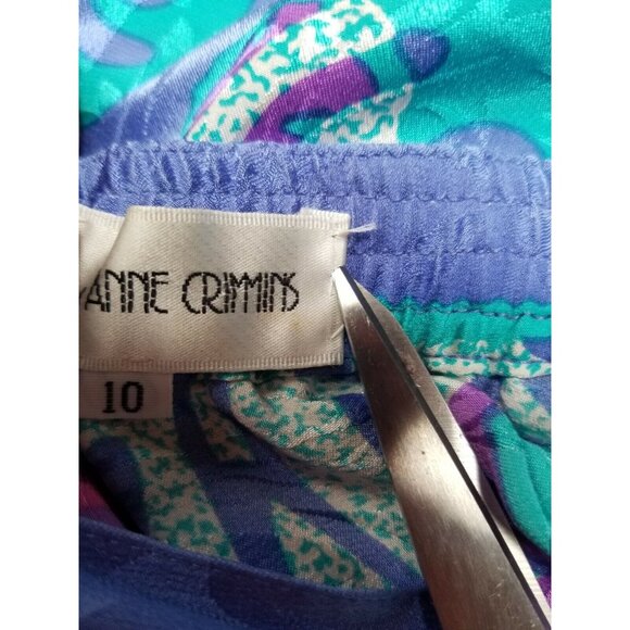 Vintage Anne Crimmins for UMI Collections Sweater Blue Skirt Set Sz Medium / 10 - Picture 10 of 12